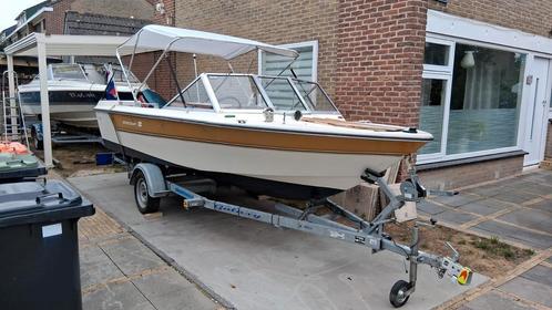 Tk Boottrailer galaxy (boot is verkocht), Watersport en Boten, Motorboten en Motorjachten, Gebruikt, Polyester, Tot 6 meter, Benzine