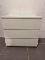 IKEA MALM ladekast wit met „glazen blad“, Huis en Inrichting, Kasten | Ladekasten, Ophalen, 50 tot 100 cm, 3 of 4 laden, Minder dan 100 cm