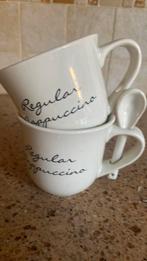 Riviera Maison cappuccino kopjes, Huis en Inrichting, Keuken | Servies, Ophalen, Zo goed als nieuw, Overige stijlen, Kop(pen) en/of Schotel(s)