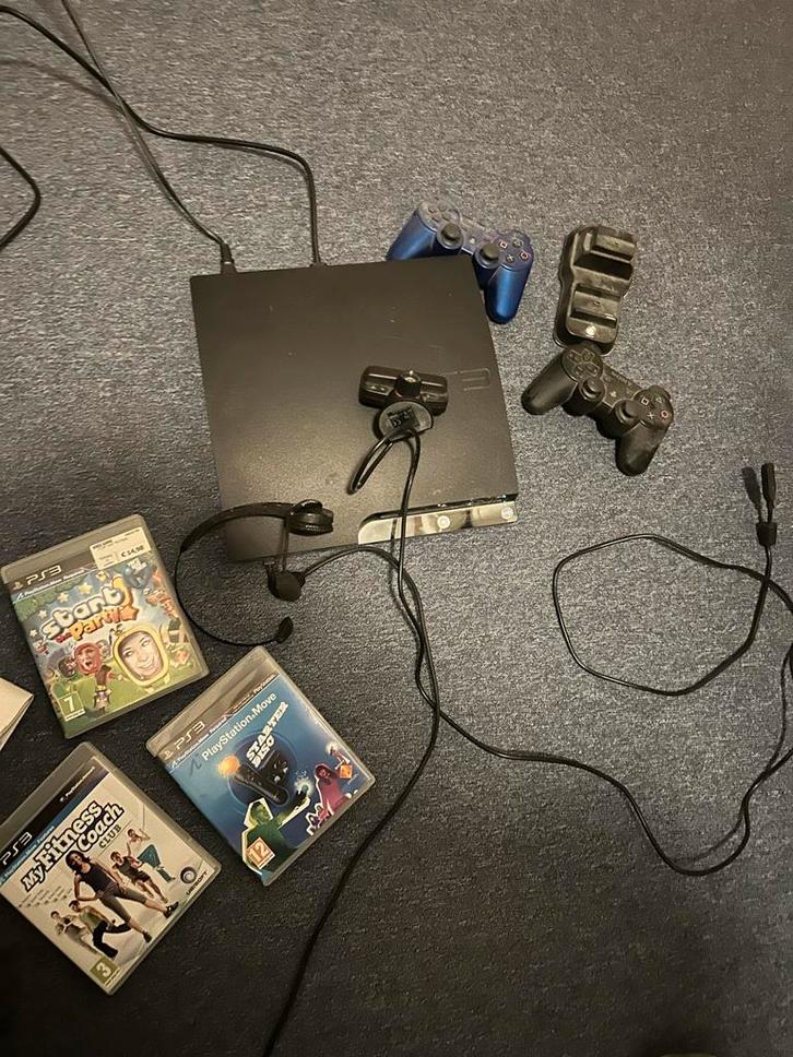 PlayStation 3 + 40" Philips TV + Accessoires & 12 Games, Spelcomputers en Games, Spelcomputers | Sony PlayStation 2, Gebruikt