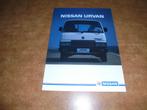 brochure Nissan Urvan, Boeken, Auto's | Folders en Tijdschriften, Nieuw, Overige merken, Ophalen of Verzenden