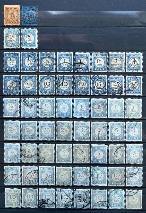 grote selectie NEDERLANDSE PORT- en DIENST- zegels, Postzegels en Munten, Postzegels | Volle albums en Verzamelingen, Nederland