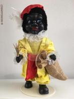 Authentieke vintage etalage zwarte Piet pop - 40cm, geel, Verzenden