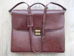 Luxe Leren Aktetas, merk Texier., Ophalen of Verzenden, Gebruikt, Bruin, Leer