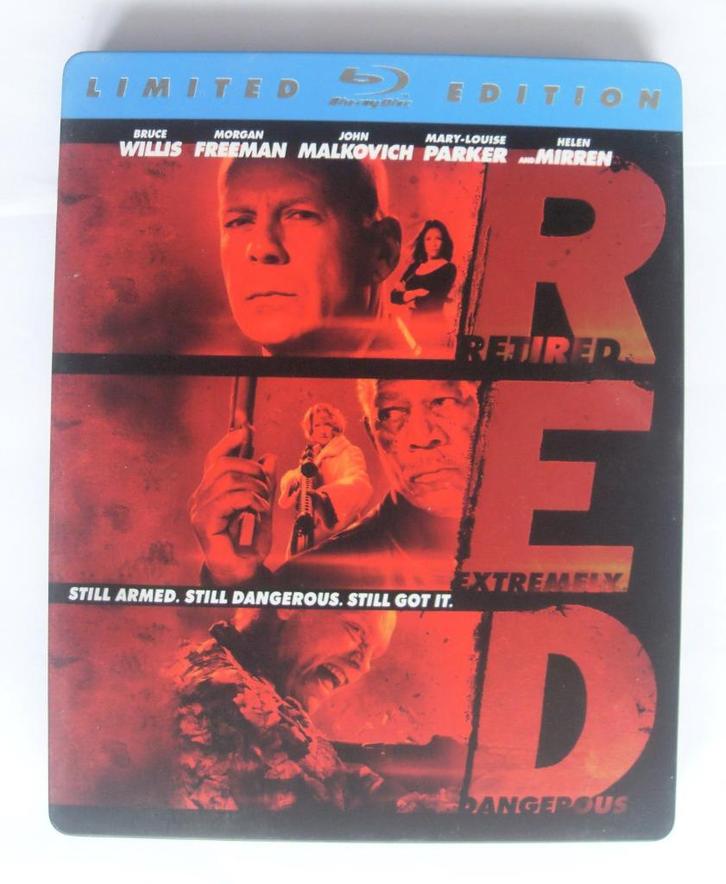 Red (originele bluray) Bruce Willis - Metalcase, Cd's en Dvd's, Blu-ray, Zo goed als nieuw, Actie, Ophalen of Verzenden