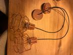 Twee Koperen Hanglampen, Huis en Inrichting, Ophalen, Zo goed als nieuw, Metaal, Minder dan 50 cm