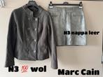 Marc Cain Nappa Leren Rok, Maat 38/40 (M), Nieuw, Ophalen of Verzenden, Grijs