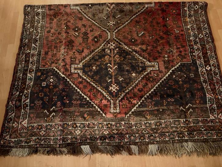 Handgemaakt Perzisch tapijt - Shiraz - 289x195 cm, Huis en Inrichting, Stoffering | Tapijten en Kleden, Gebruikt, 150 tot 200 cm