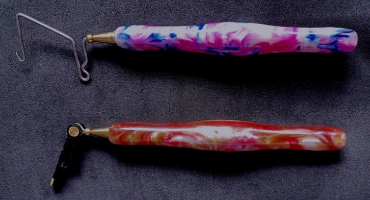 Set van 2 ergonomische vliegbind gereedschap (Fantasy, Watersport en Boten, Hengelsport | Vliegvissen, Nieuw, Complete set, Ophalen of Verzenden