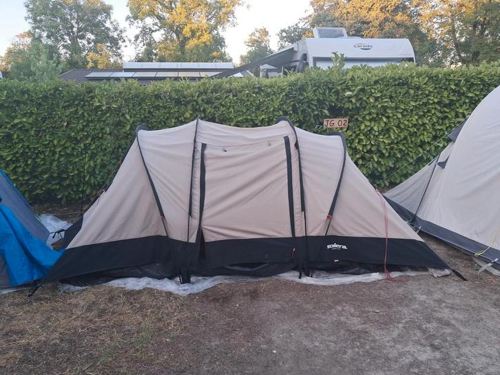 Vis a vis tent, katoen 2 persoons., Caravans en Kamperen, Tenten, Zo goed als nieuw, Ophalen