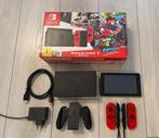 Nintendo Switch v1 mario versie topstaat compleet, games,, Ophalen of Verzenden, Zo goed als nieuw, Met games