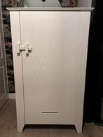 Boerenkast Gijs - Wit (origineel grenen mist) mét hangruimte, Ophalen, Overige materialen, Gebruikt, 100 tot 150 cm