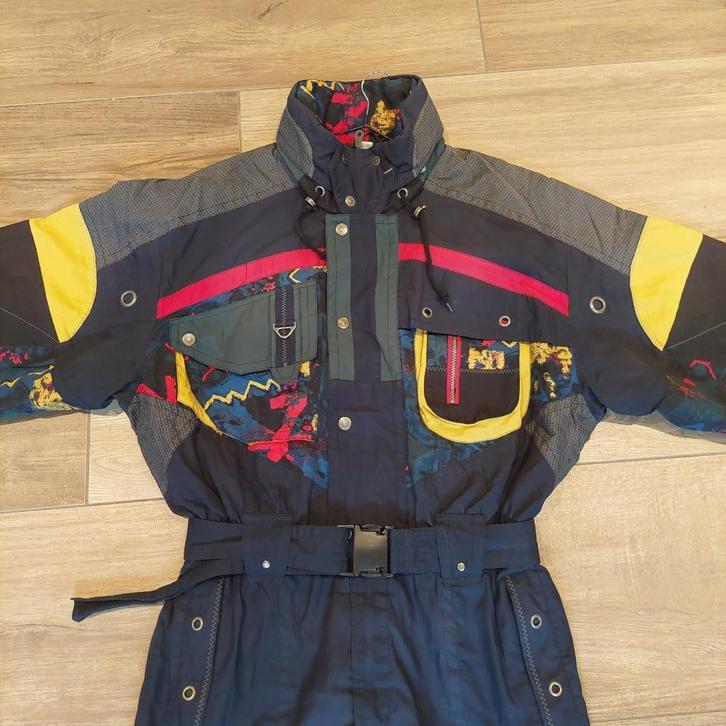 Vintage / retro 90s fout skipak maat L, Kleding | Heren, Wintersportkleding, Gedragen, Pak, Maat 52/54 (L), Ophalen of Verzenden