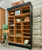 Vintage/industriële zwarte schoolkast, Brocante vakkenkast🖤, 100 tot 150 cm, 200 cm of meer, Ophalen of Verzenden, Zo goed als nieuw