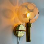 vintage design LAMP Hotel Chic Hollywood Regency messing, Ophalen of Verzenden, Gebruikt, Glas, Vintage Mid Century Modern design Hotel Chic Hollywood regency