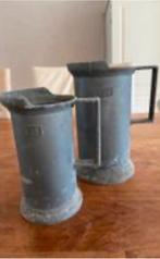Oude Tinnen Maatbekers - Set van 2, Antiek en Kunst, Antiek | Tin, Ophalen of Verzenden