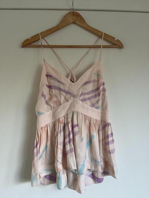 Free People top maat 10US of 40EU roze paars blauw pastel, Kleding | Dames, Tops, Zo goed als nieuw, Maat 38/40 (M), Roze, Zonder mouw