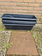 4 Bloembakken, Tuin en Terras, Minder dan 30 cm, Minder dan 60 cm, Zo goed als nieuw, Rechthoekig