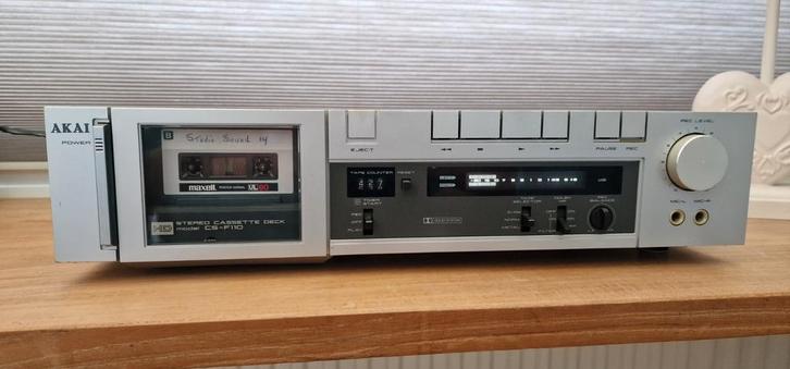 Akai CS-F110 Cassettedeck - Vintage Topstuk, Audio, Tv en Foto, Cassettedecks, Enkel, Akai, Tape counter, Ophalen of Verzenden