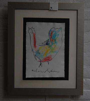 Anton Heyboer Schilderij kip nu 7 beschikbaar voor biedingen