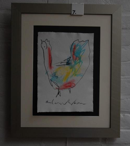 Anton Heyboer Schilderij kip nu 7, Antiek en Kunst, Kunst | Schilderijen | Modern, Ophalen