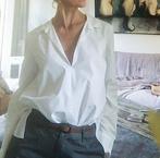 Mooie witte designerblouse vib 36/38 ruim poplin, Kleding | Dames, Blouses en Tunieken, Ophalen of Verzenden, Zo goed als nieuw