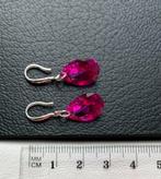 Oorbellen roze saffier, Hangers, Nieuw, Ophalen of Verzenden, Roze