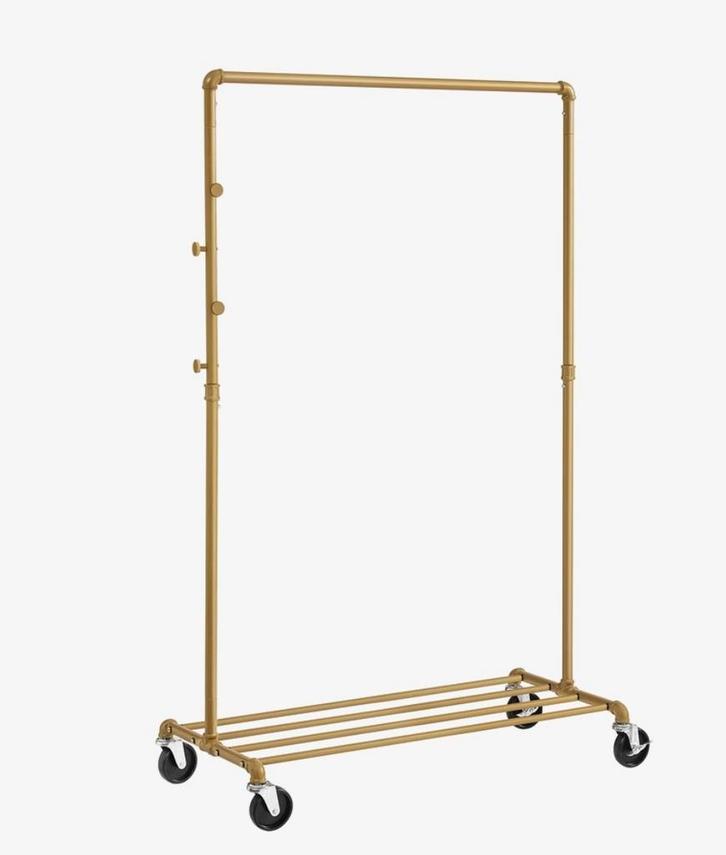 Goudkleurige Kledingrekken met Tassenknoppen - 5 stuks, Kleding | Dames, Kledingrekken, Nieuw, Met wielen, Ophalen