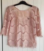 Zara beige kanten top , mt.S, Kleding | Dames, Tops, Verzenden, Zo goed als nieuw, Korte mouw, Maat 36 (S)