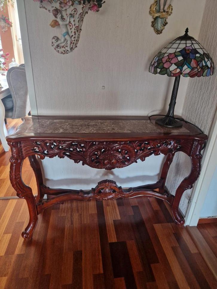 Antieke Sidetable / Console Tafel, Huis en Inrichting, Tafels | Sidetables, Gebruikt, Minder dan 25 cm, 100 tot 150 cm, Rechthoekig