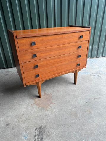 Vintage Mid Century Deense Ladekast Teak | Commode beschikbaar voor biedingen