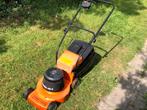 Elektrische grasmaaier met reservoir, Tuin en Terras, Grasmaaiers, Cirkelmaaier, Ophalen of Verzenden, Gebruikt
