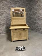 Antieke grenen make-up tafel | commode met spiegel nr8090, Antiek en Kunst, Ophalen of Verzenden