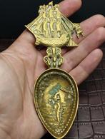 oude bronzen verzamellepel, Antiek en Kunst, Antiek | Koper en Brons, Ophalen of Verzenden