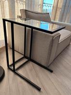 Sidetable met glas, Ophalen, Gebruikt, 50 tot 100 cm, Glas
