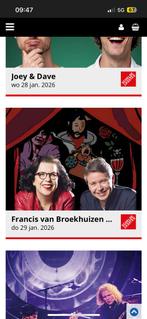 Kaart francis v broekhuizen scheldetheater 29 januari 2026, Tickets en Kaartjes, Evenementen en Festivals, Eén persoon