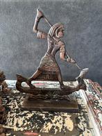Egyptische Visser Bronzen Beeld - Decoratief Kunstobject, Ophalen of Verzenden