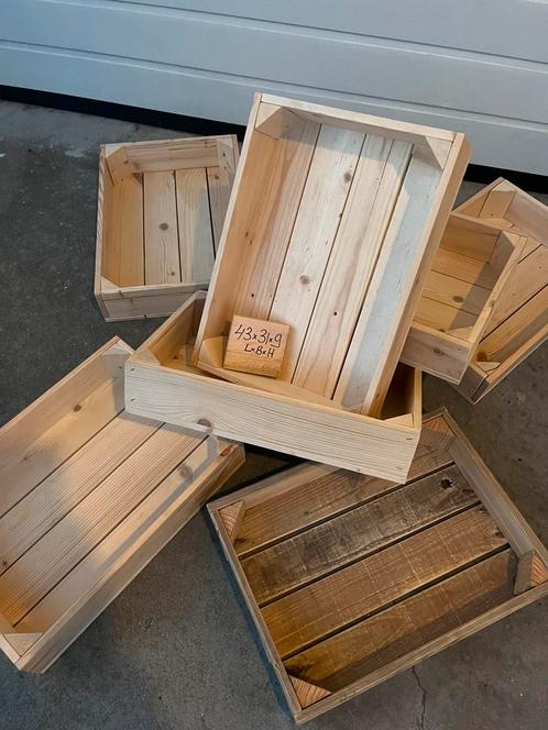 Leuke lage fruitkistjes zoeken nieuwe eigenaar. 43/31/9cm, Huis en Inrichting, Woonaccessoires | Kisten, Zo goed als nieuw, Minder dan 50 cm