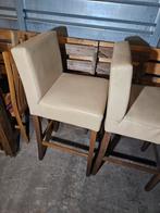 2x barkruk. Bekleding heeft wat schade, maar houtwerk is top, Ophalen, Gebruikt, Met voetsteun, Hout