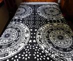 Grote katoenen doek zwart wit sterrenbeelden +/- 190 x 215, Verzenden, Gebruikt