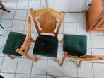 4 eiken eetkamerstoelen, Ophalen, Gebruikt, Bruin, Vier
