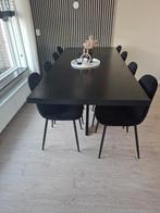 Zwarte Mango Houten Eettafel 90x200, Ophalen, 50 tot 100 cm, Zo goed als nieuw, Vijf personen of meer