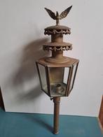 Antieke koperen koetslamp met adelaar, Antiek en Kunst, Antiek | Lampen, Ophalen of Verzenden