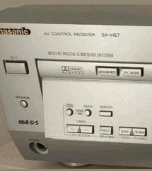 Panasonic stereo AV control receiver/ontvanger SA-HE7, Audio, Tv en Foto, Versterkers en Receivers, Zo goed als nieuw, Stereo