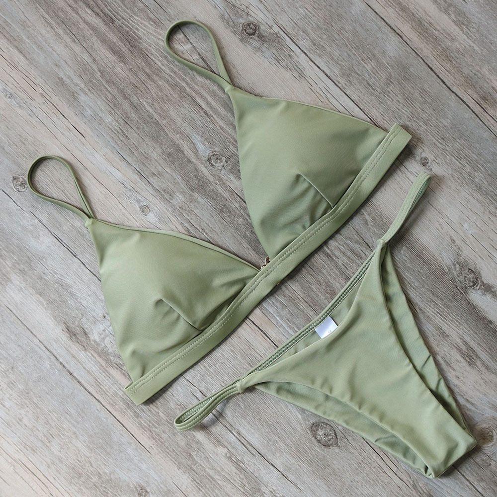 Groene push-up bikini (sexy push up dames vrouwen string), Verzenden, Nieuw, Groen, Bikini