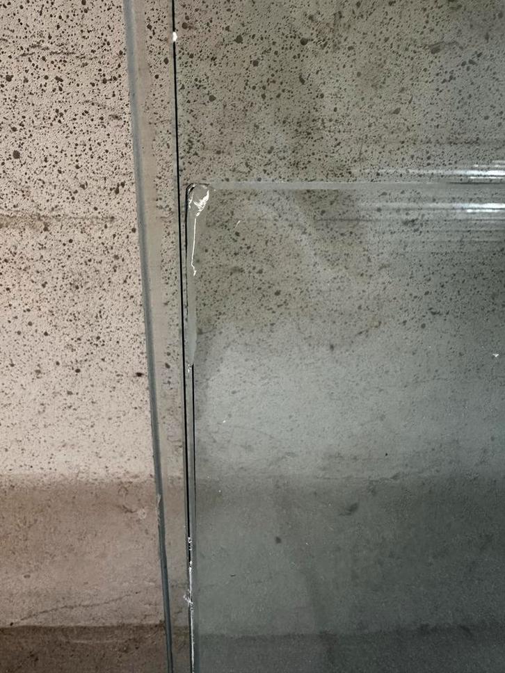 Glazen Douchewand, Doe-het-zelf en Verbouw, Glas en Ramen, Gebruikt, Glasplaat, 120 tot 160 cm, 160 cm of meer, Veiligheidsglas