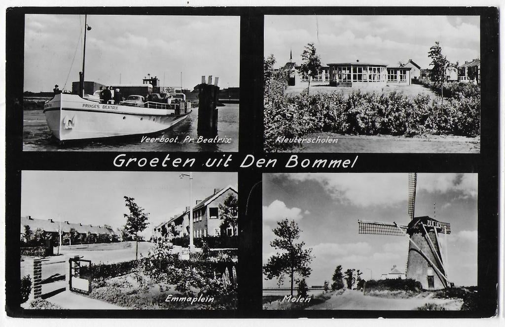 Den Bommel- Oude gelopen ansichtkaart B3522, Verzenden, 1960 tot 1980, Gelopen, Zuid-Holland