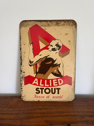 Allied Stout Vintage Reclame bord beschikbaar voor biedingen
