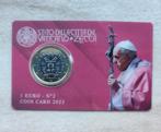 Vaticaan 1 Euro 2023 BU  coincard No. 2, Ophalen of Verzenden, Vaticaanstad, 2 euro