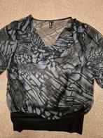 Eksept zwarte doorschijnende Top - Waterval Hals - Maat L, Kleding | Dames, Zwart, Maat 42/44 (L), Ophalen of Verzenden, Zo goed als nieuw